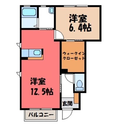 カーサソレアード Ⅱの物件間取画像